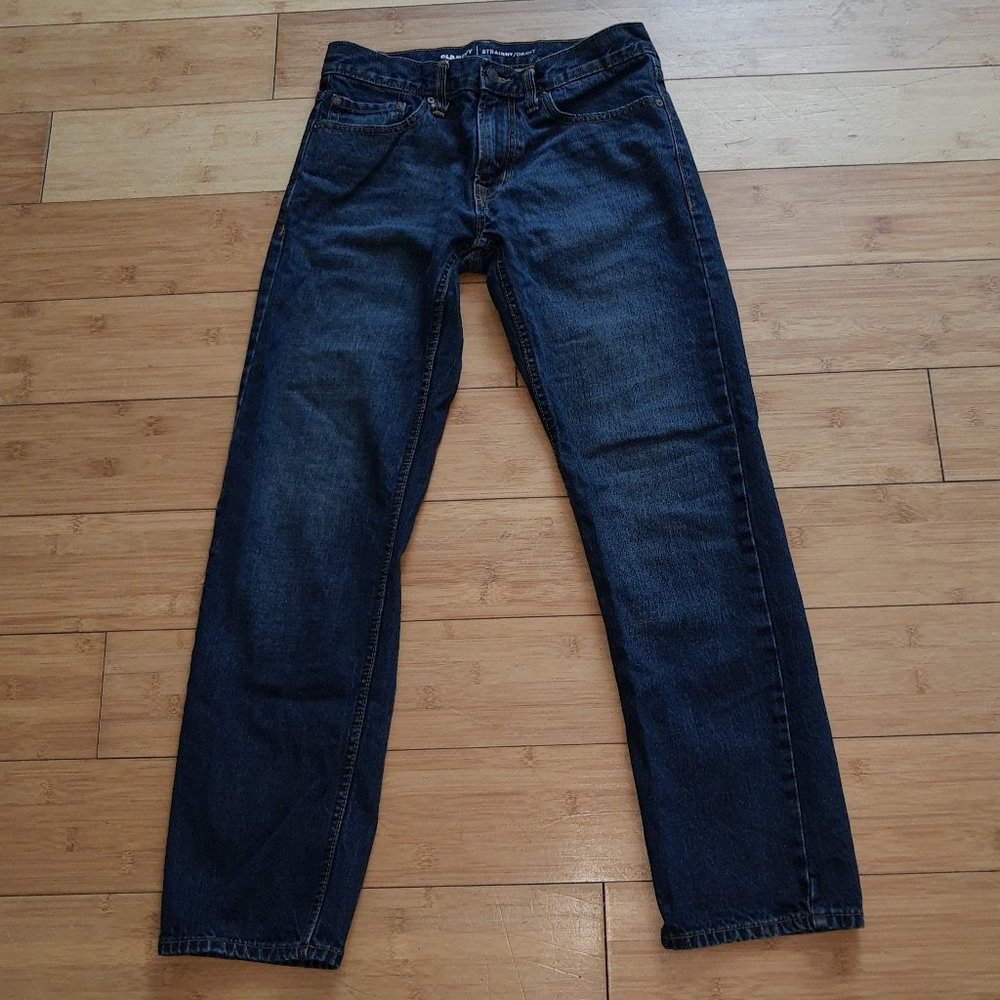 Old Navy Men's Straight Leg Dark Denim Jeans 29x30